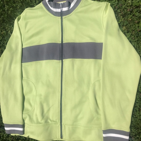 Lime green zip up jacket - Picture 2 of 4